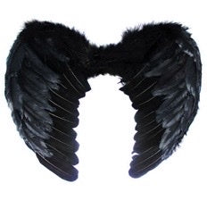 Large Black Angel Wings